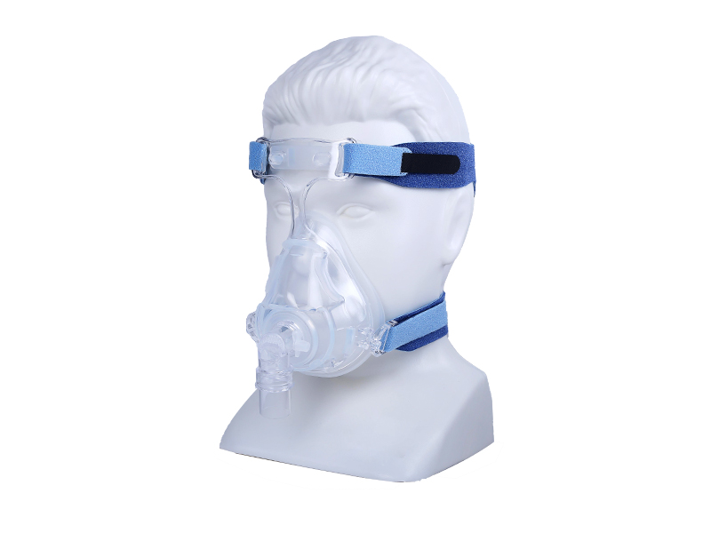 Máscara de cpap de silicona completa reutilizable para la apnea del sueño 